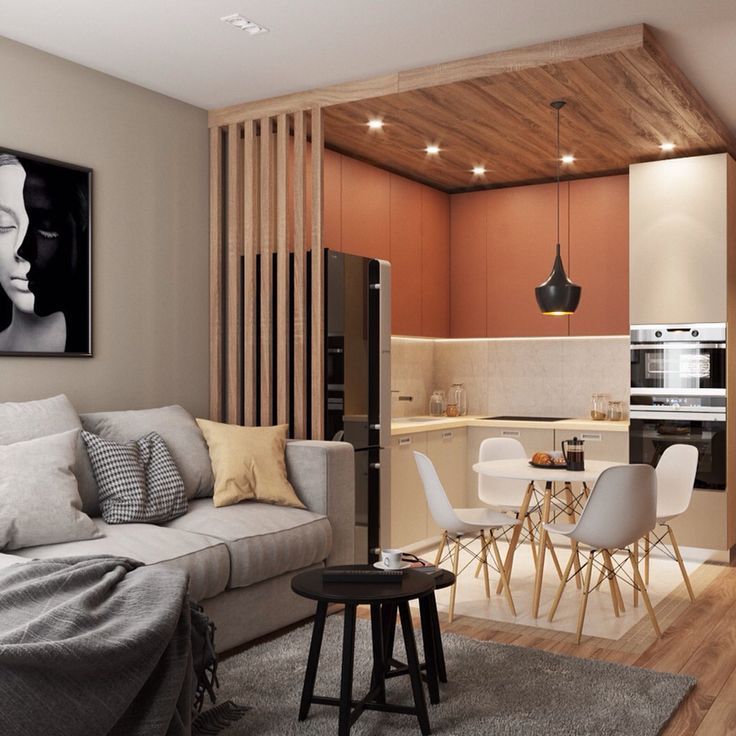 Кухни в квартире студии: особенности интерьера, зонирование пространства